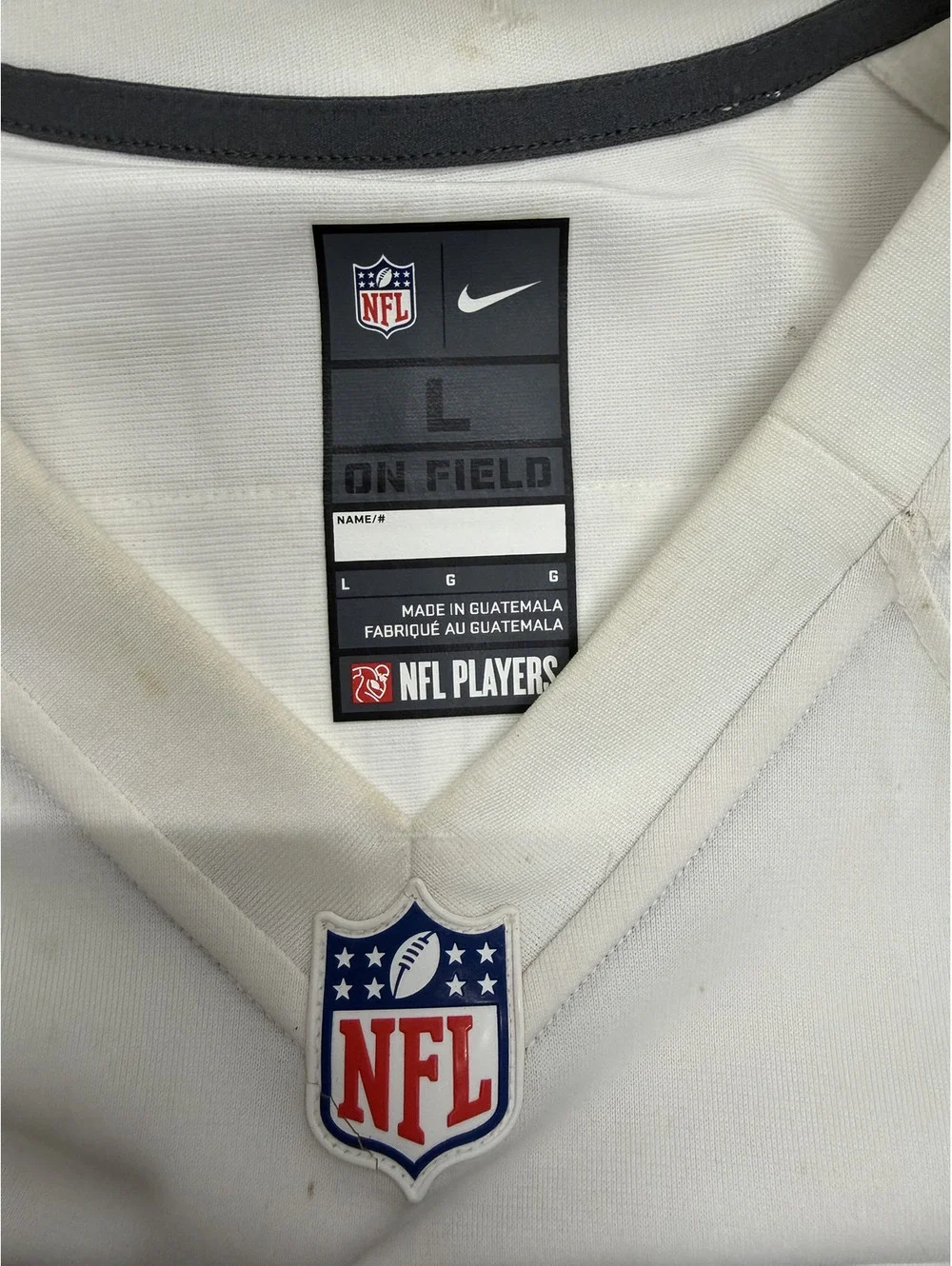 Nike NFL Players White Football Jersey Size Large